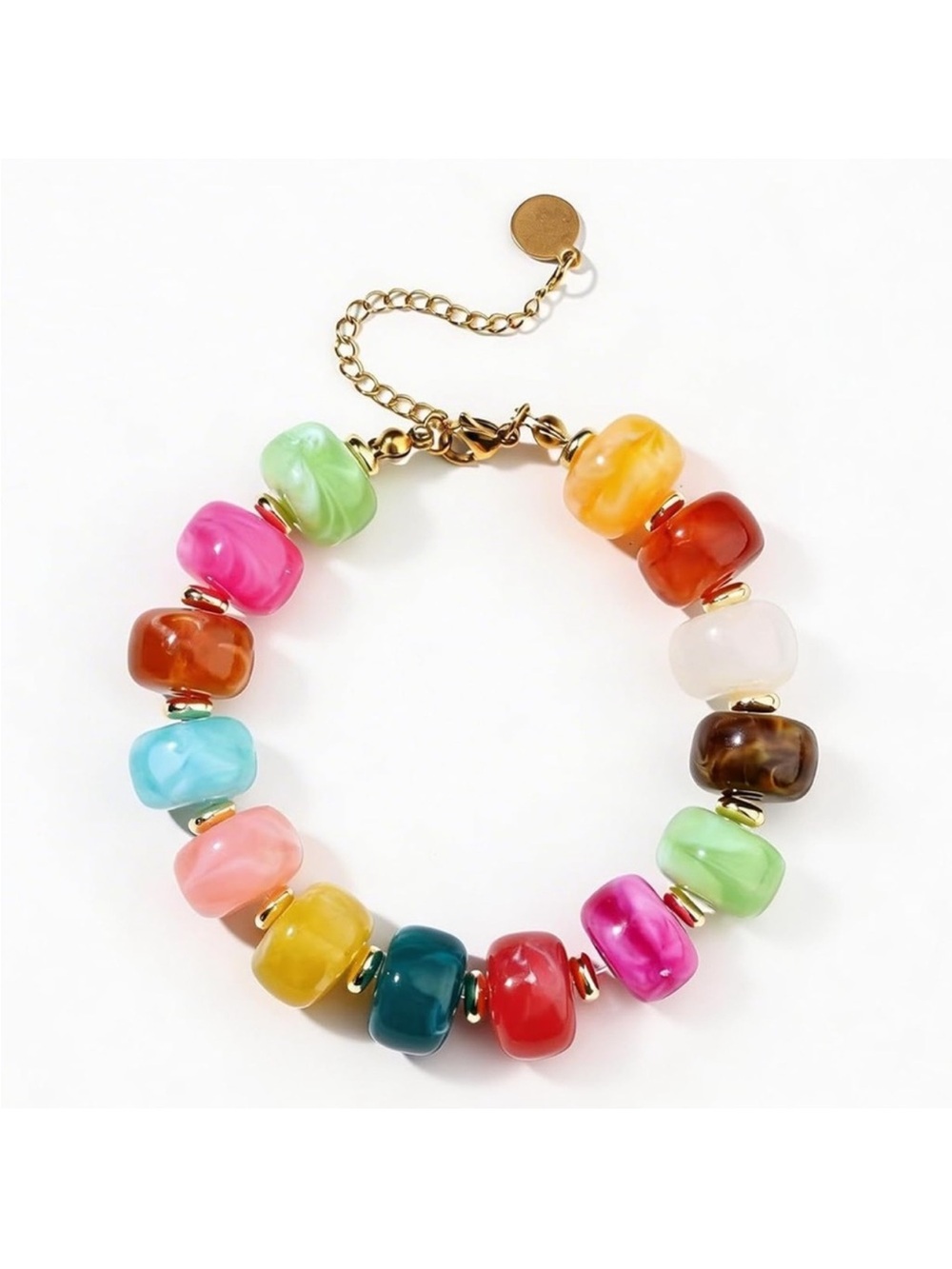 “Sea & Salt” Colorful Chunky Bead Bracelet new